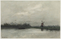 TvB T 339
<br/>
Avondlandschap met molen
<br/>
<em>Raar, Roelof (1855-1906)</em>